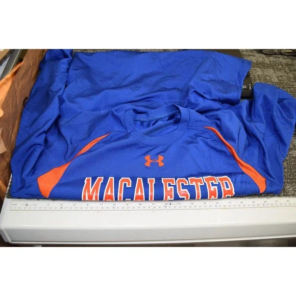 Macalester College Scots Shirt Mens S NCAA UA TEAM ISSUED Baseball Jersey Blue - Picture 13 of 16